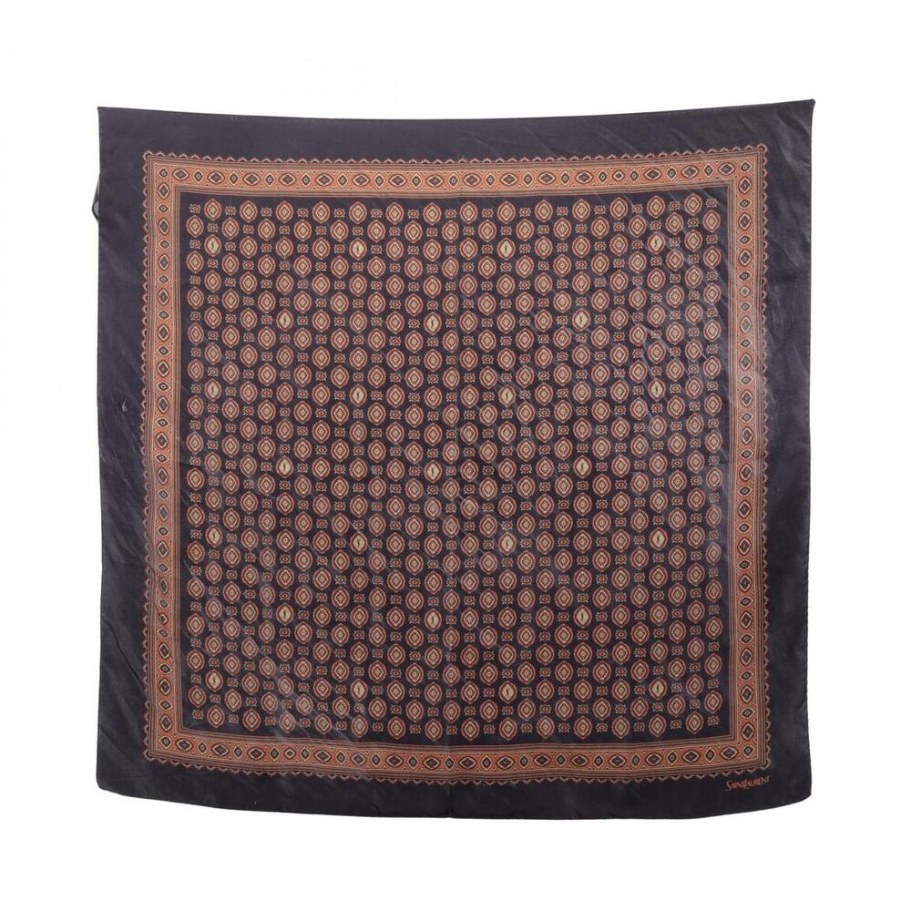Yves Saint Laurent Saint Laurent Paris all-over print scarf/muffler, silk, wo...